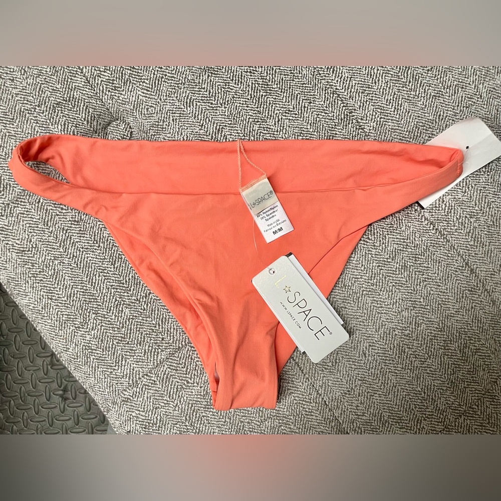 L*Space Vibrant Coral Bikini Bottom NWT